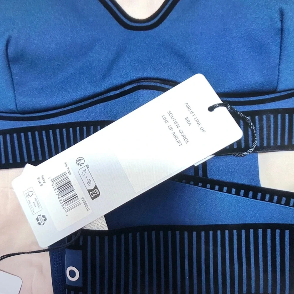 ALO Yoga Navy Seamless Sports Bralette with Legging Set